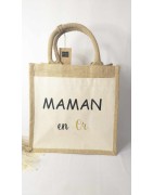 Sac en toile de jute " Maman"