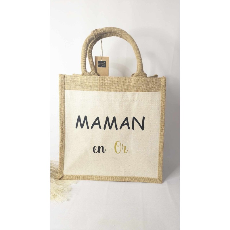 Sac en toile de jute " Maman"