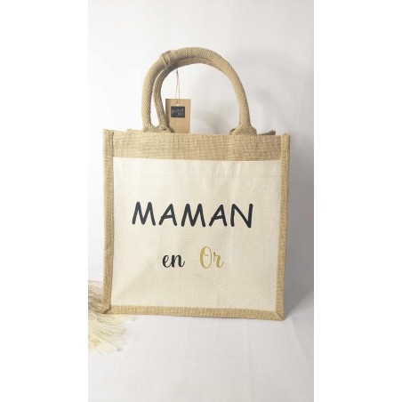 Sac en toile de jute " Maman"