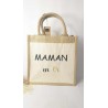 Sac en toile de jute " Maman"
